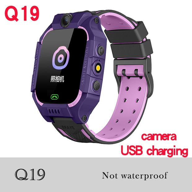 Q12 Children Smart Watch SOS Phone Watch Smartwatch Kids With Sim Card Photo Waterproof IP67 A28 Q19 Gift For IOS Android Z5S W5 0 DailyAlertDeals Q19 Purple English version 
