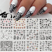 12 Designs Nail Stickers Set Mixed Floral Geometric Nail Art Water Transfer Decals Sliders Flower Leaves Manicures Decoration 0 DailyAlertDeals BN2305-2316  