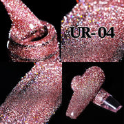UR SUGAR Sparkling Gel Nail Polish Reflective Glitter Nail Gel Semi Permanent Nail Art Varnish For Manicures Need Base Top Coat 0 DailyAlertDeals Reflective Cat UR-04  