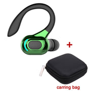 Noise Cancelling Sports Wireless Business Headphones Headset Waterproof Hanging Single Ear Earbuds Bluetooth 5.2 Earphone 0 DailyAlertDeals Green with bag China 