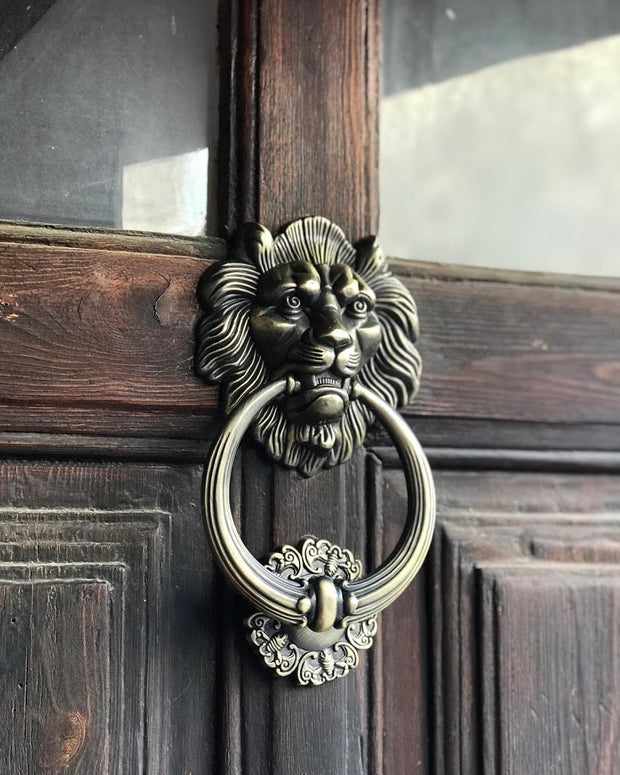 20cm Large Antique Lion Door Knocker Lionhead Door knockers Lions Home Decoration Loin Door knocker DailyAlertDeals   