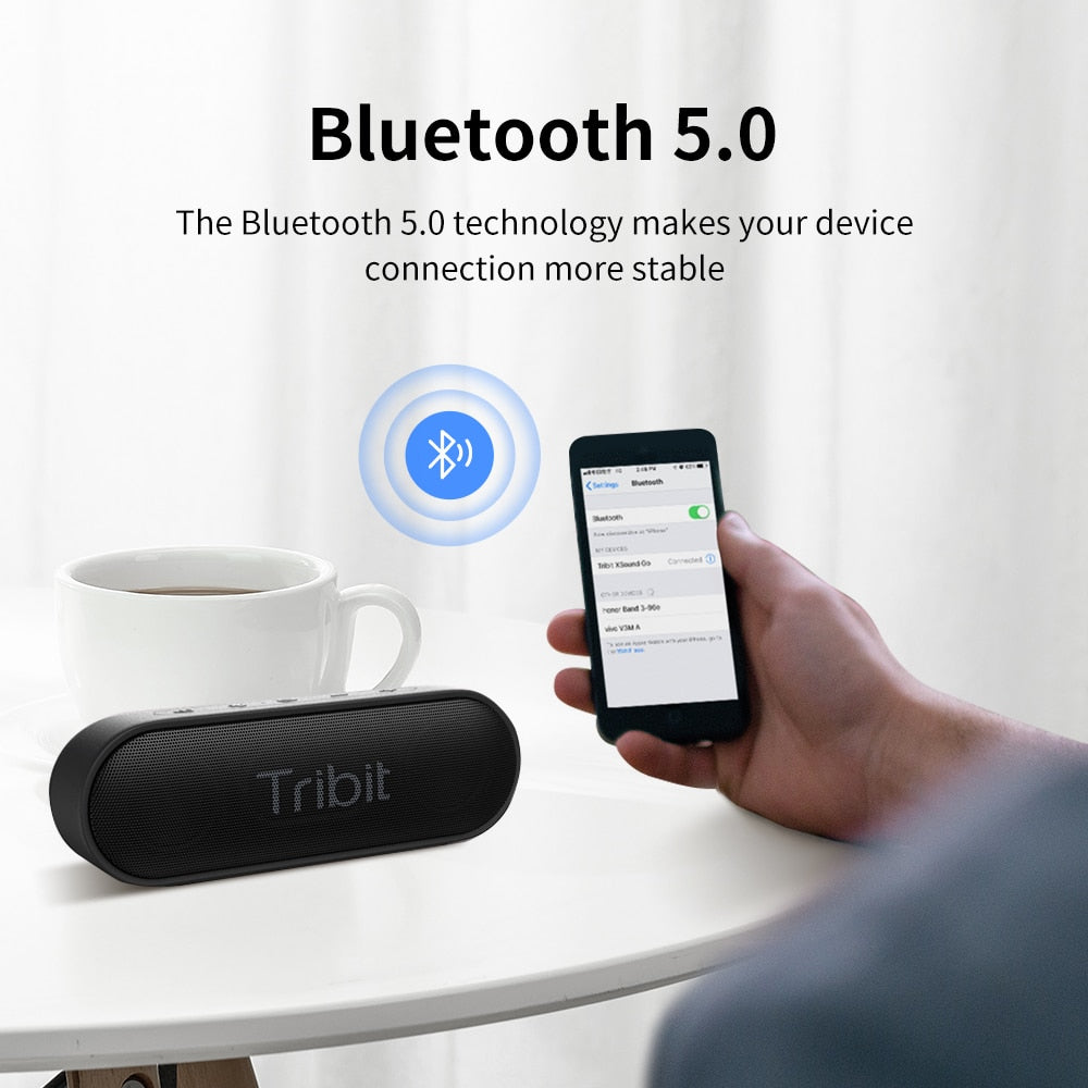Tribit XSound Go Portable Bluetooth Speaker IPX7 Waterproof Better Bass 24-Hour Playtime For Party Camping Speakers Type-C AUX Bluetooth Portable Speaker DailyAlertDeals   