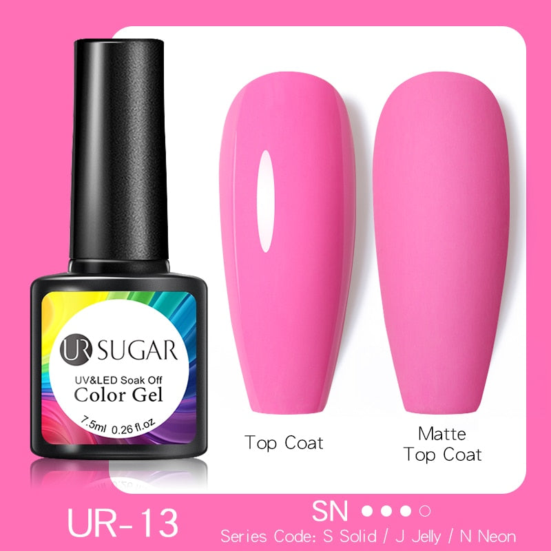 UR SUGAR 7.5ml Dark Purple Gel Nail Polish Soak Off UV LED Semi Permanent Gel Varnishes Manicure Nails Art Matte Top Coat Needed nail polish DailyAlertDeals