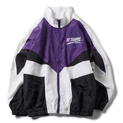 College Style Varsity Jacket Men Spring Letter Embroidery Bomber Jacket Casual Street Loose Patchwork Zipper Coat Women Couple 0 DailyAlertDeals Purple S 40-47kg 