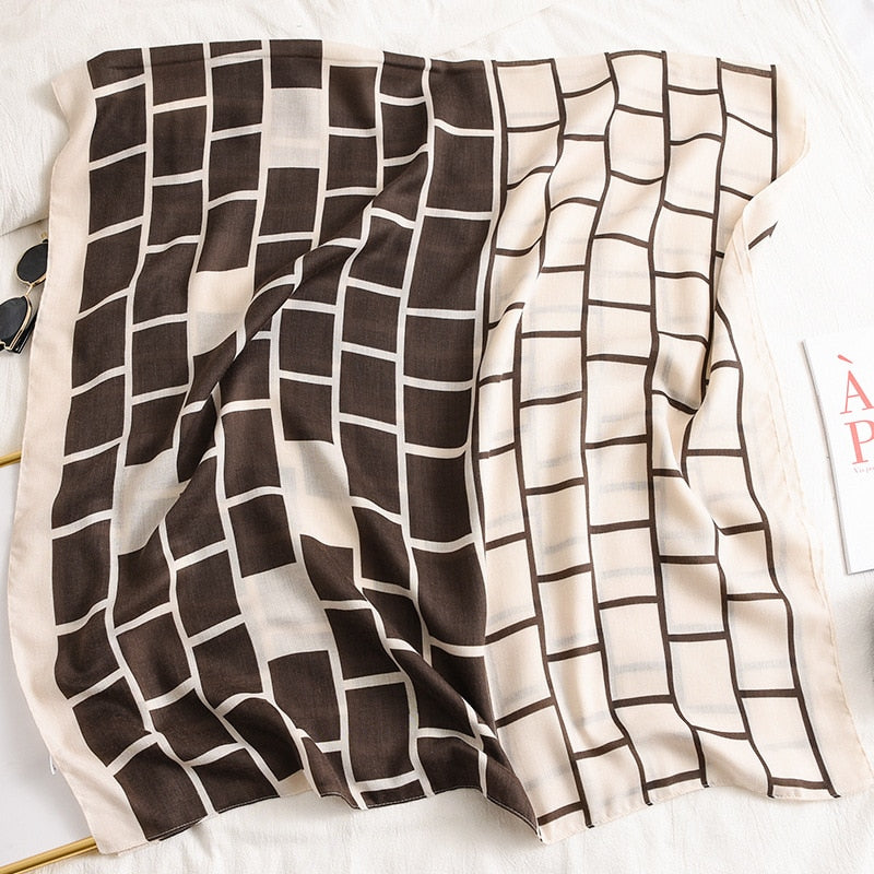 2022 New Design Brand Women Scarf Fashion Print Cotton Spring Winter Warm Scarves Hijabs Lady Pashmina Foulard Bandana Plaid 0 DailyAlertDeals m24-1 180x90cm 