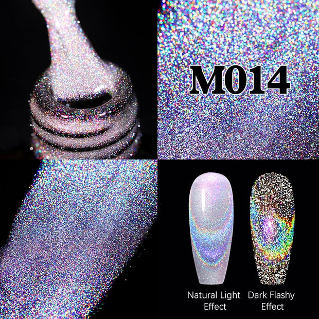 UR SUGAR Sparkling Gel Nail Polish Reflective Glitter Nail Gel Semi Permanent Nail Art Varnish For Manicures Need Base Top Coat 0 DailyAlertDeals Reflective Cat M014  