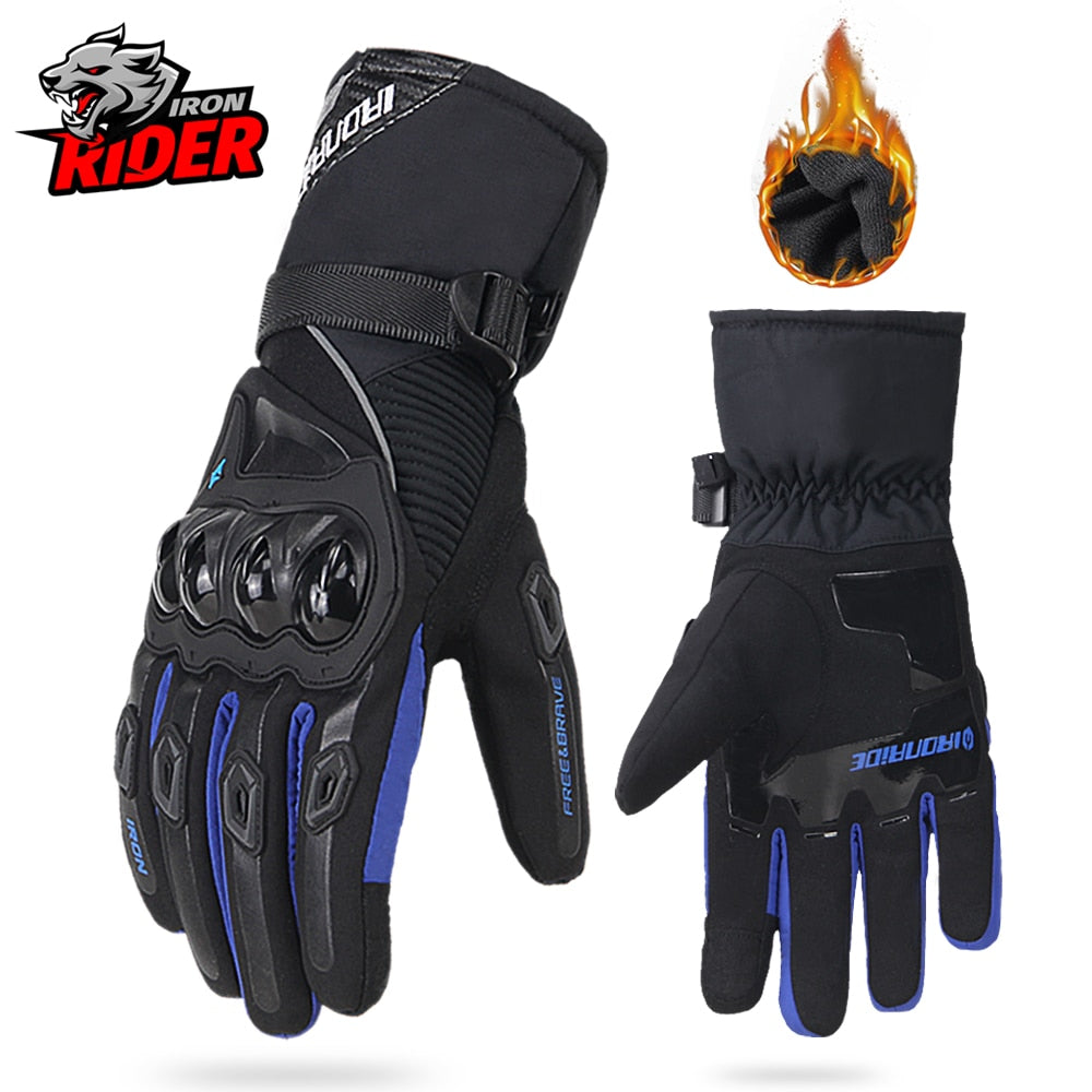 Motorcycle Gloves Windproof Waterproof Guantes Moto Men Motorbike Riding Gloves Touch Screen Moto Motocross Gloves Winter Motorbike Riding Gloves DailyAlertDeals WN-01 Blue Gloves M China