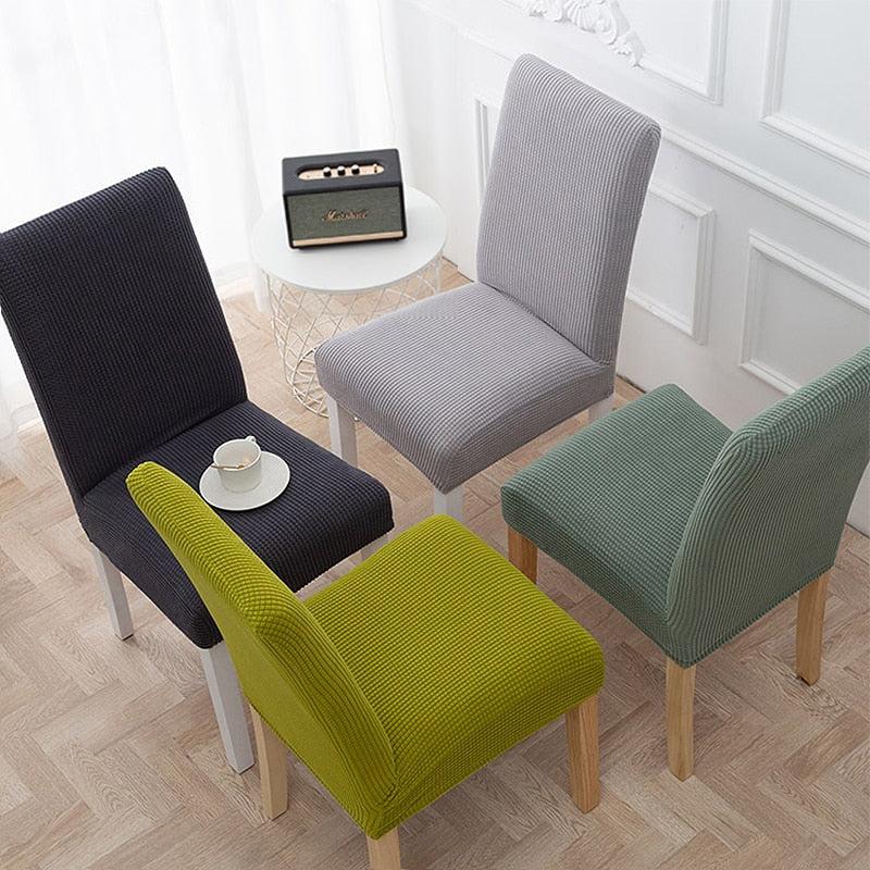 1/2/4/6 Pieces jacquard fabric Chair Cover Universal Size Most Cheap Chair Covers Seat Slipcovers For Dining Room Home Decor high chair covers DailyAlertDeals   