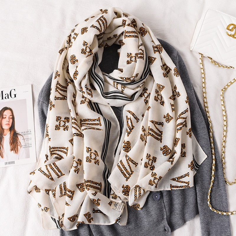 2022 New Design Brand Women Scarf Fashion Print Cotton Spring Winter Warm Scarves Hijabs Lady Pashmina Foulard Bandana Plaid 0 DailyAlertDeals m35-1 180x90cm 