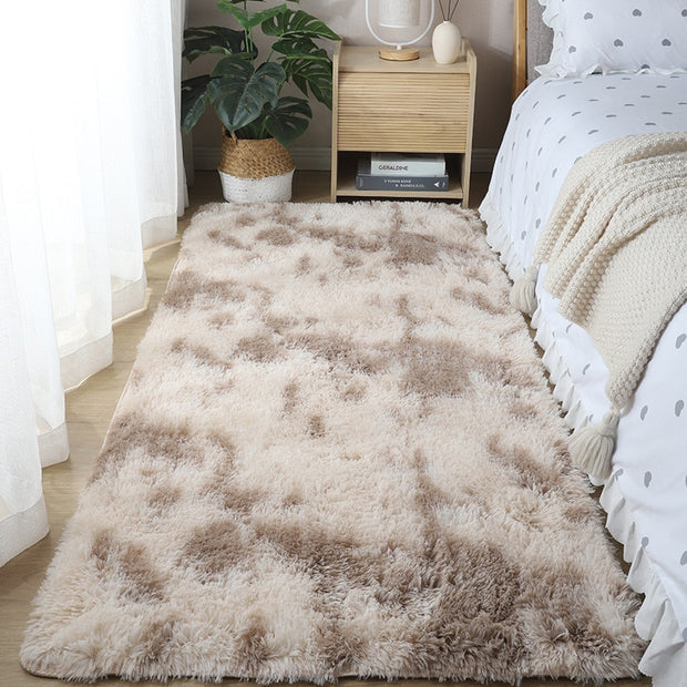 Warm carpet bedroom Soft Plush floor Carpets Rugs for home living room girl room plush blanket under the bed Carpets & Rugs DailyAlertDeals 100cmx200cm Khaki tie dyeing 