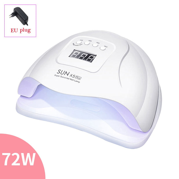 Nail Dryer LED Nail Lamp UV Lamp for Curing All Gel Nail Polish With Motion Sensing Manicure Pedicure Salon Tool 0 DailyAlertDeals China White 72W 