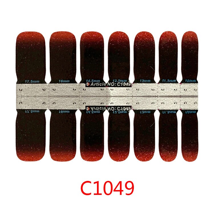 1sheet Korean Nail Polish Strips DIY Waterproof Nail Wraps Mixed Patterns Full Nail Patch Adhesive for Women Nail Art Stickers nail decal sticker DailyAlertDeals