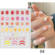 Purple Heart Love Design 3D Nail Sticker English Letter Stickers Face Pattern Trasnfer Sliders Valentine Nail Art Decoration 0 DailyAlertDeals 1701  