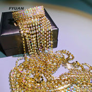 FYUAN Shine Full Rhinestone Hairpins for Women Bijoux Long Tassel Crystal 0 DailyAlertDeals gold  