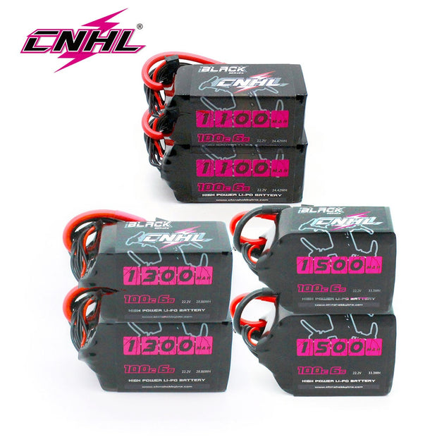 2PCS CNHL Lipo Battery 4S 6S 14.8V 22.2V 1100mAh 1200mah 1300mah 1500mah 100C With XT60 For RC FPV Quadcopter Drone Airplane 2PCS CNHL Lipo Battery DailyAlertDeals   