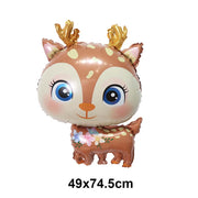 1pc Jumbo Gingerbread Man Foil Balloons Christmas Balloon Xmas Helium Foil Balloon Christmas Party Supplies New Year Decoration Balloons DailyAlertDeals forest deer3 As pitures show 