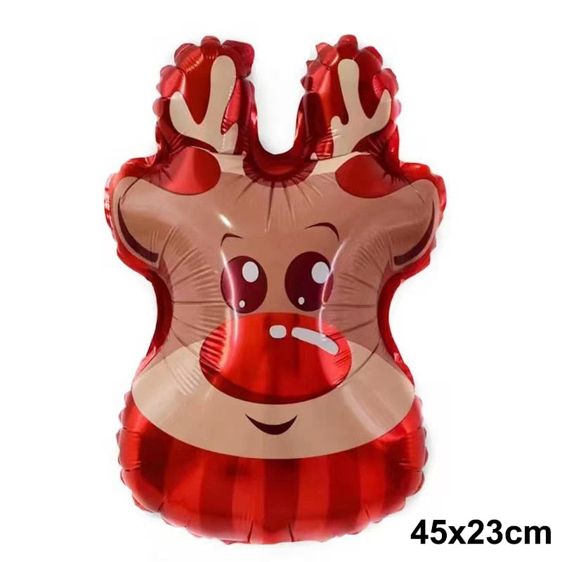 1pc Jumbo Gingerbread Man Foil Balloons Christmas Balloon Xmas Helium Foil Balloon Christmas Party Supplies New Year Decoration Balloons DailyAlertDeals mini deer heard As pitures show 