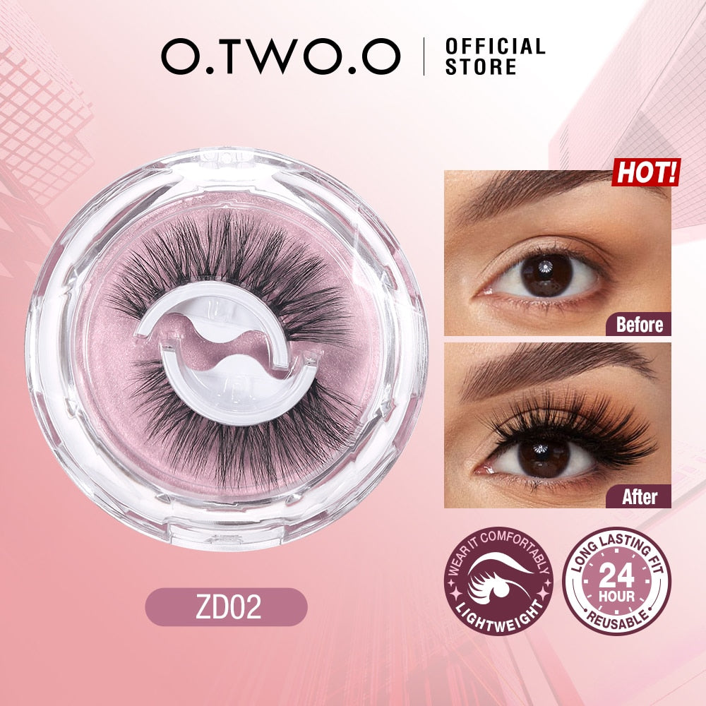 O.TWO.O Self Adhesive False Eyelashes Reusable Individual Lashes Long Thick Volume Eyelashes No Need Glue Eyelash Extension 0 DailyAlertDeals   