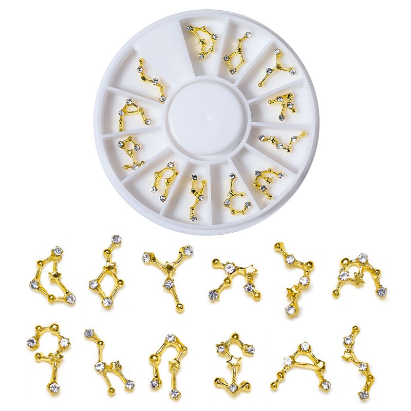 12Pcs Alloy Nail Charms Handbag Lipstick Nail Charms Gold 3D Crystal Gems Luxury Jewelry Charms Rhinestones for Nails DIY Art 0 DailyAlertDeals SP0341  