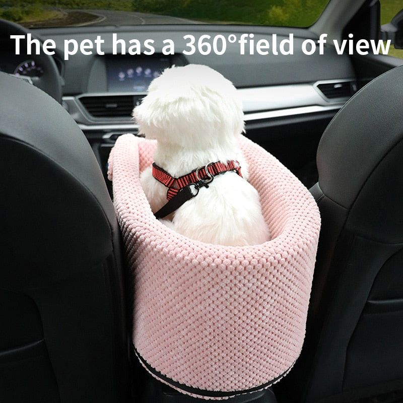 Portable Pet Dog Car Seat Central Control Nonslip Dog Carriers Safe Car Armrest Box Booster Kennel Bed For Small Dog Cat Travel 0 DailyAlertDeals   
