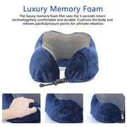 U Shaped Memory Foam Neck Pillows Soft Travel Pillow Massage Neck Pillow Sleeping Airplane Pillow Cervical Healthcare Bedding Pillows DailyAlertDeals   