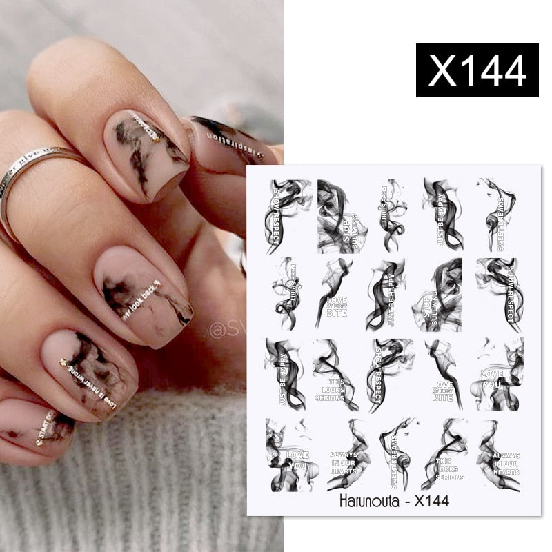 Harunouta Autumn Flowers Leaves Line Patter Nails Sticker Nail Art Decorations Decals Water Transfer Slider Foil Manicures Wraps 0 DailyAlertDeals X144 1  