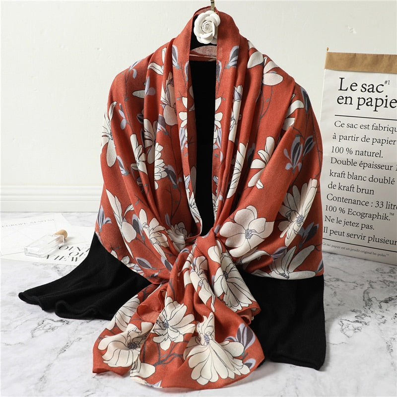 2022 New Design Brand Women Scarf Fashion Print Cotton Spring Winter Warm Scarves Hijabs Lady Pashmina Foulard Bandana Plaid 0 DailyAlertDeals m59-1 180x90cm 