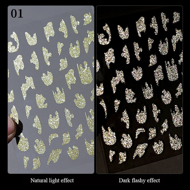 French 3D Nail Decals Stickers Stripe Line French Tips Transfer Nail Art Manicure Decoration Gold Reflective Glitter Stickers nail art DailyAlertDeals 01  