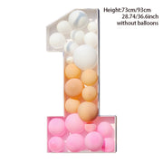 73/93cm Giant Birthday Figure 0-9 Balloon Filling Box 1st 18th Birthday Decor Number 30 40 50 Balloon Frame Anniversary Decor 0 DailyAlertDeals 73cm As picture 