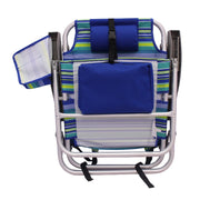Mainstays 2PCS Folding Event Lay-Flat Backpack Chair Outdoor Portable Reclining Beach Chair Outdoor Chairs DailyAlertDeals   