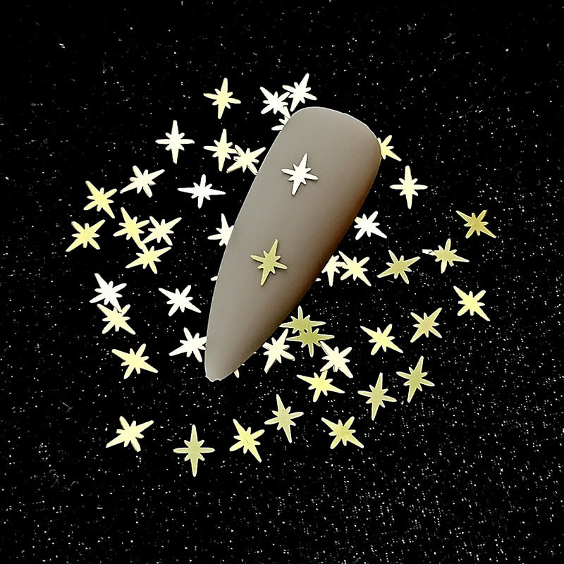 100Pcs/Lot Gold Metal Nail Decals Ultra-thin Flakes Nail Bling Rhinestone Cute 3D Nail Art Decorations Charm Nail Art Rivets 0 DailyAlertDeals 790  