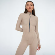 Sexy Bodycon Playsuit Women Jumpsuit O Neck Short Sleeve Zipper Bodysuit Female Elegant Slim Playsuits Rompers Zipper Bodysuit DailyAlertDeals Aprice jumpsuit S 