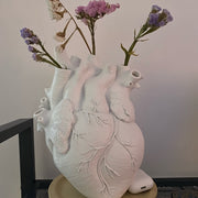 Heart Shape Flower Vase Resin Vase Dried Flower Container Vases Pots Body Sculpture Desktop Flower Pot Home Decoration Ornaments Nordic Ceramic Vase DailyAlertDeals   