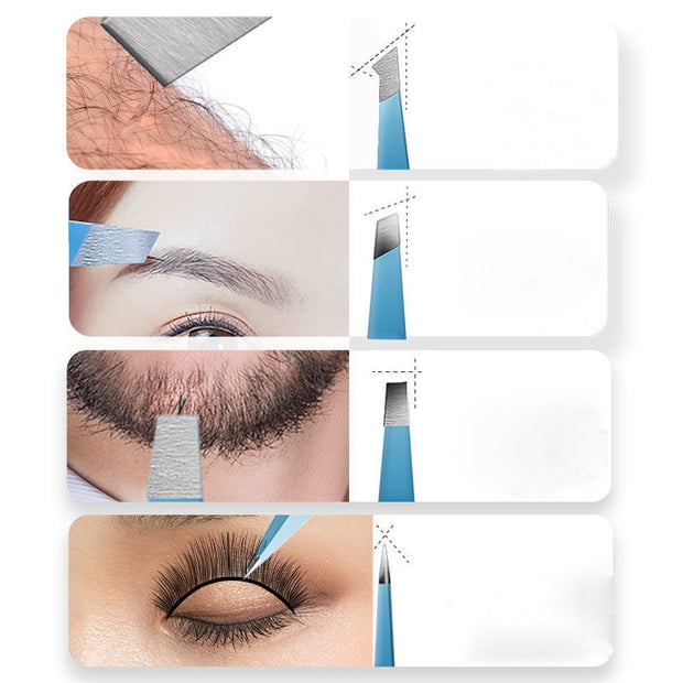 Eyebrow Tweezer Colorful Hair Beauty Fine Hairs Puller Stainless Steel Slanted Eye Brow Clips Removal Makeup Tools tweezers for eyelashes DailyAlertDeals   