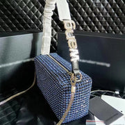 Popular AW Wang Rhinestone Handbag 2022 new trendy diamonds bag crossbodybbag shining party clutch luxury brand design 0 DailyAlertDeals Rhinestone Blue 17cm 10cm 7cm 