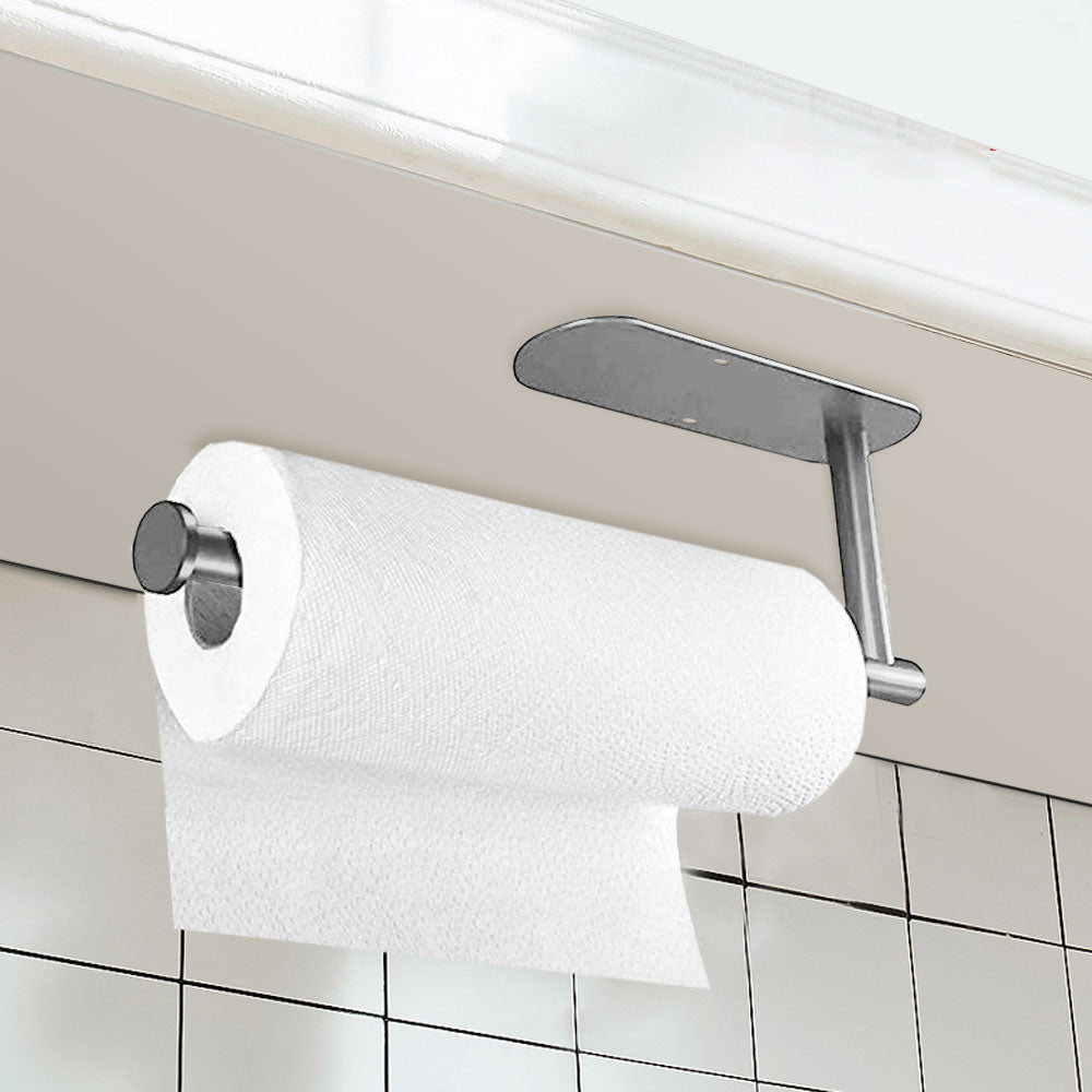 Punch-free Paper Towel Holder Stainless Steel Kitchen Under Cabinet Roll Rack Gold Black Bathroom Wall-mounted Tissue Hanger Facial Tissue Holders DailyAlertDeals   