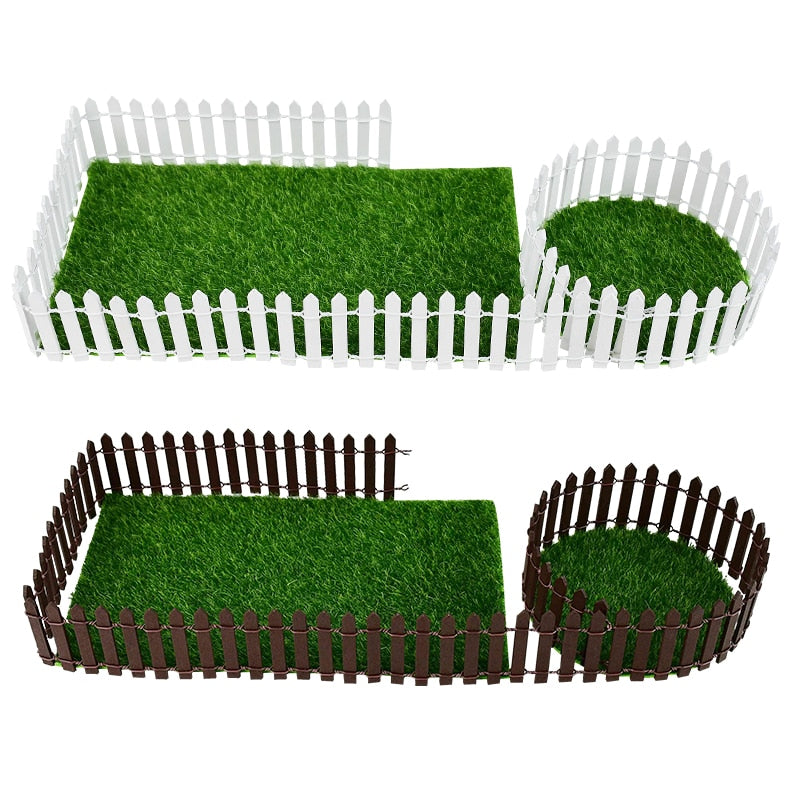 100*5cm/3cm Mini Wooden Fence DIY Miniature Fairy Garden Wood Barrier Dollhouse Showcase Craft Home Decoration Accessories Seasonal & Holiday Decorations DailyAlertDeals   