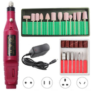 1 PC Set Best Professional Electric Nail Drill Machine Set Nail Bits Manicure & Pedicure Machine mini manicure drill machine DailyAlertDeals China 20000 red 12 bits 