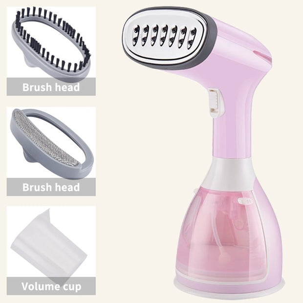 saengQ Handheld Garment Steamer 1500W Household Fabric Steam Iron 280ml Mini Portable Vertical Fast-Heat For Clothes Ironing Garment Steamers DailyAlertDeals Pink TY122 China US