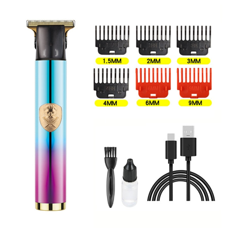 Hair Clipper Electric Clippers New Electric Men Retro T9 Style Buddha Head Carving Oil Head Scissors 18650 Battery Trimmer 0 DailyAlertDeals Metal3.0 gentleman  