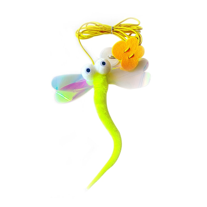 Interactive Hanging Cat Toy Simulation Cat Toy Funny Self-hey Interactive Toy for Kitten Playing Teaser Wand Toy Cat Supplies Hanging Cat Toy DailyAlertDeals Dragonfly CN 
