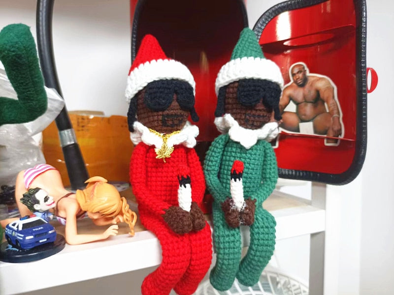 Snoop on a Stoop Christmas Elf Doll Snoop Dog Elf on the Shelf New Year Christmas Gift Toy 2022 Snoop on a Stoop elf doll DailyAlertDeals   