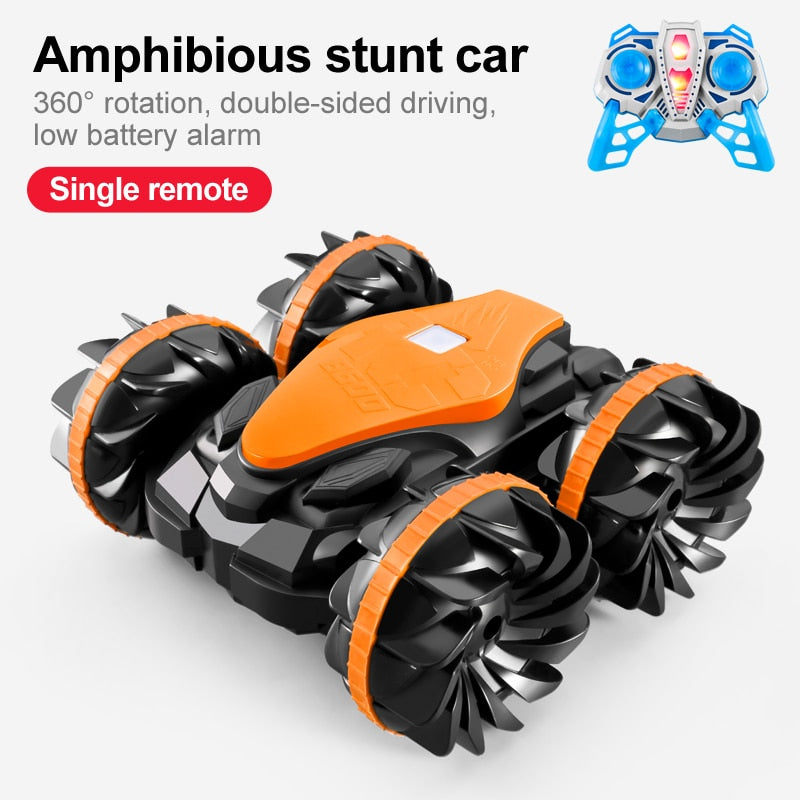 Newest High-tech Remote Control Car 2.4G Amphibious Stunt RC Car Double-sided Tumbling Driving Children Electric Toys for Boy Stunt RC Car Double-sided Tumbling Driving Children Electric Toys for Boy DailyAlertDeals B600 Orange USA 