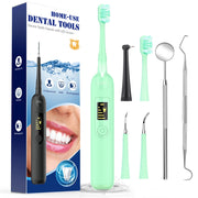 Electric Teeth whitener Scaler Teeth Whitening kit Tools Tartar Stain Remover Teeth Plague Cleaner Tooth Scaling Supplies Teeth Brush Cleaner DailyAlertDeals green USA 