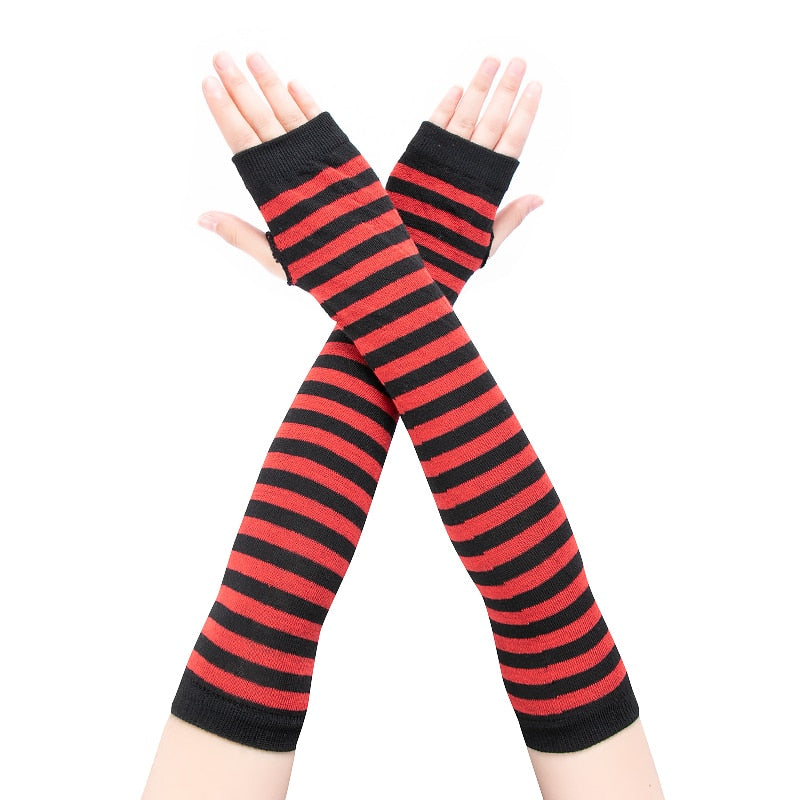 Stylish Long Black Fishnet Gloves Womens Fingerless Gloves Girls Dance Gothic Punk Rock Costume Fancy Gloves Fingerless Gloves DailyAlertDeals style 6 1 One Size 