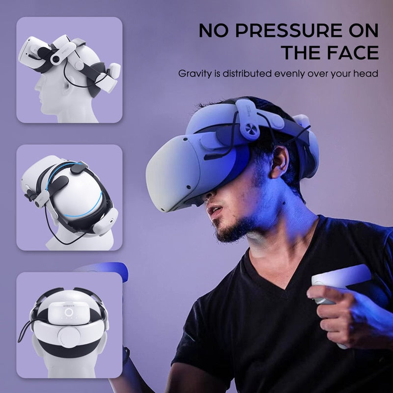 BOBOVR M2 Pro Battery Head Strap For Oculus Quest 2 Elite Halo Strap with 5200mAh Battery Pack for Meta Quest2 VR Accessories Immersive VR for oculus DailyAlertDeals   