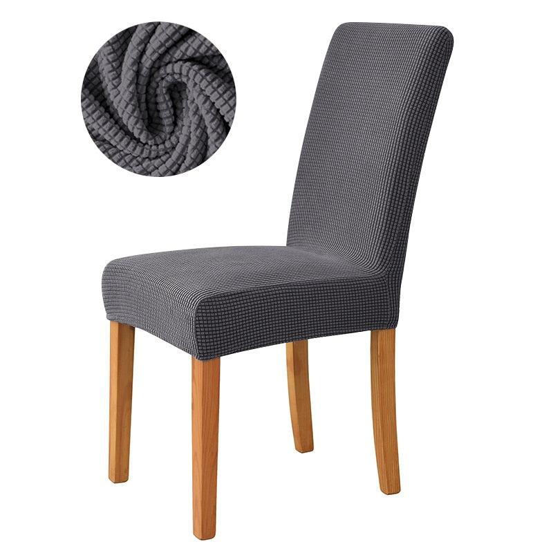 1/2/4/6 Pieces jacquard fabric Chair Cover Universal Size Most Cheap Chair Covers Seat Slipcovers For Dining Room Home Decor high chair covers DailyAlertDeals Dark Grey China 1 Piece