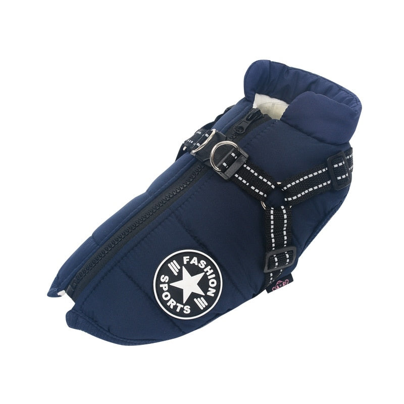 Pet Harness Vest Clothes Puppy Clothing Waterproof Dog Jacket Winter Warm Pet Clothes For Small Dogs Shih Tzu Chihuahua Pug Coat 0 DailyAlertDeals Navy Blue S 