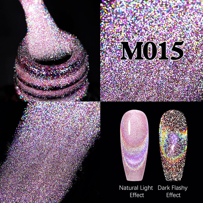 UR SUGAR Sparkling Gel Nail Polish Reflective Glitter Nail Gel Semi Permanent Nail Art Varnish For Manicures Need Base Top Coat 0 DailyAlertDeals Reflective Cat M015  
