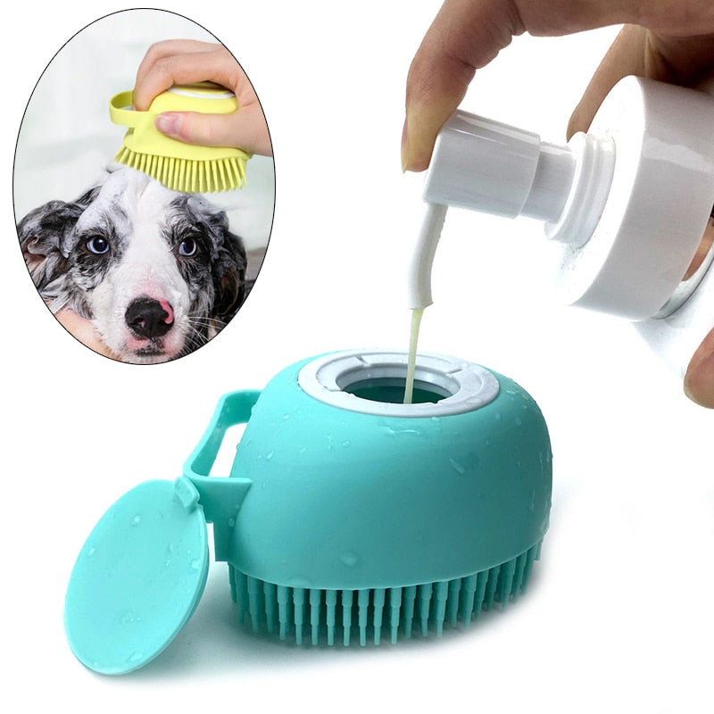 Bathroom  Puppy Big Dog Cat Bath Massage Gloves Brush Soft Safety Silicone Pet Accessories for Dogs Cats Tools Mascotas Products 0 DailyAlertDeals   